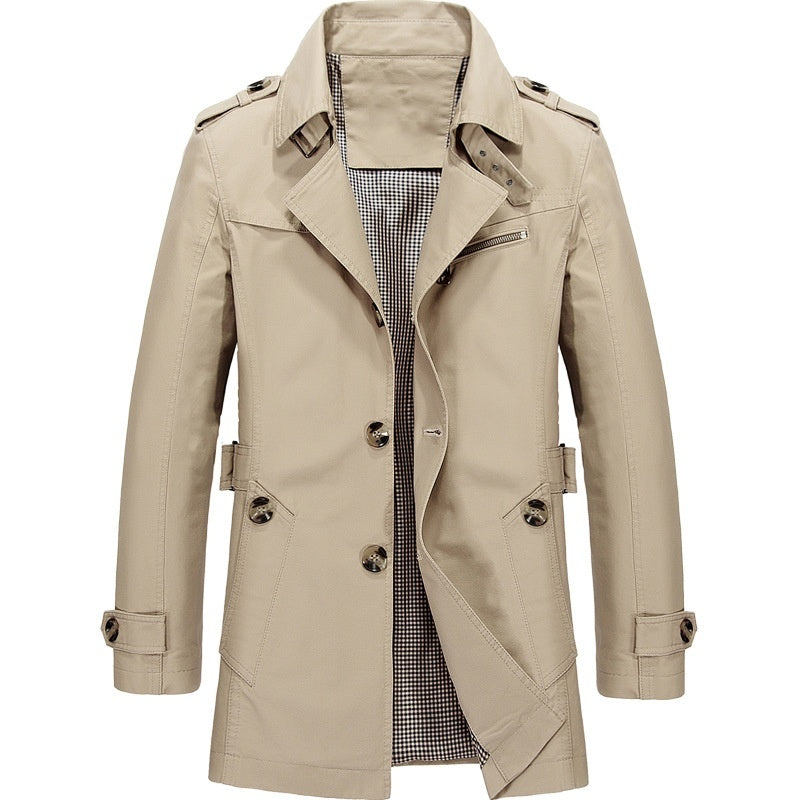 Klassischer Herren-Trenchcoat mit zeitlosem Design – Xian