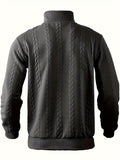 Stylischer Strickpullover mit Zipper und mit Stehkragen – Nuevo