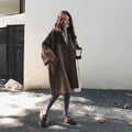 Oversized Wollmisch-Trenchcoat mit breitem Reverskragen - Leonie
