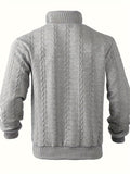 Stylischer Strickpullover mit Zipper und mit Stehkragen – Nuevo