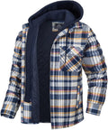 Gefütterte Herren-Flanelljacke mit Kapuze  – Evan